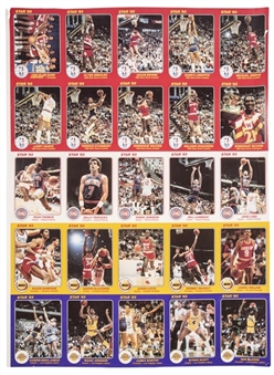 1983-86 Star Baseball and Basketball Uncut Sheets and Strips Collection (15 Different) – Including 16 Michael Jordan Examples!
